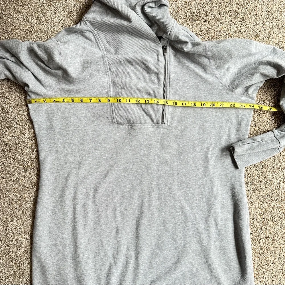 Athleta Tunic Sweatshirt with Cowl Neck and Half Zip Gray Size 1X - Picture 13 of 14